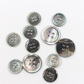 KENDANY 11 Piece Smoke Mother of Pearl Blazer & Suits Button Set - Smoke Grey - for Blazer, Sport Coat, Uniform, Jacket (Natural Color 11 Piece)