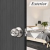 Probrico (2 Pack Keyed Alike Door Knobs Combo Pack, Brushed