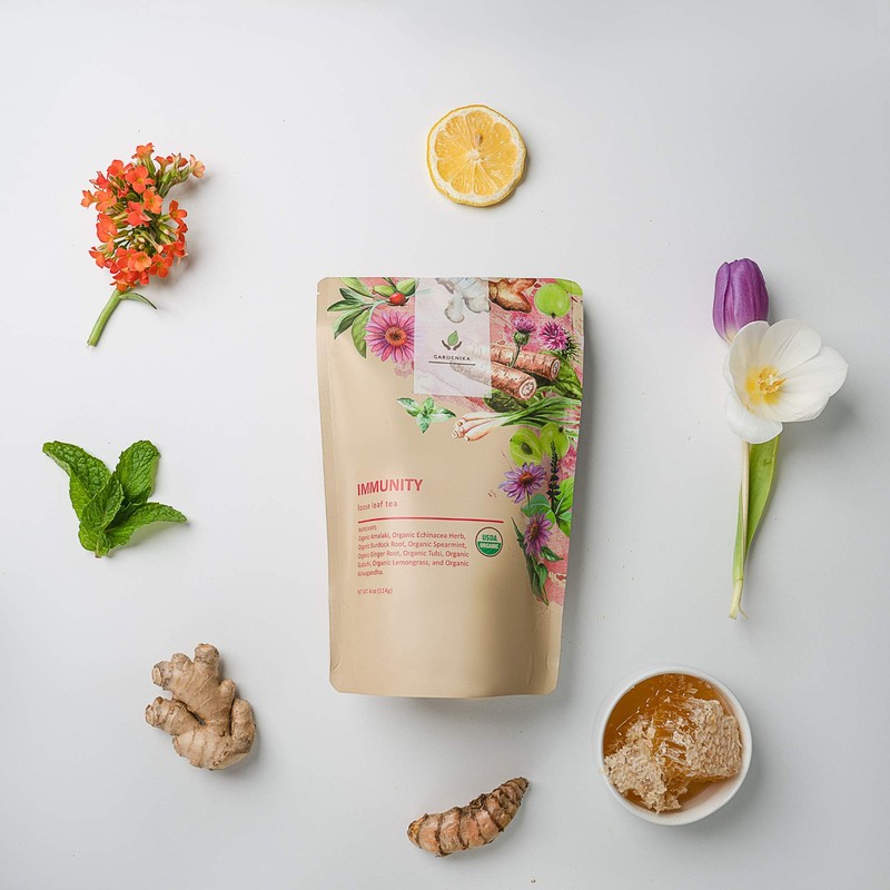 Gardenika Organic Loose Leaf Herbal Tea, Caffeine Free, Wellness and