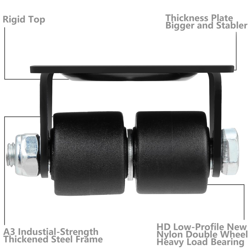 Finnhomy 1 Inch Caster Wheels Set of 4 Heavy Duty