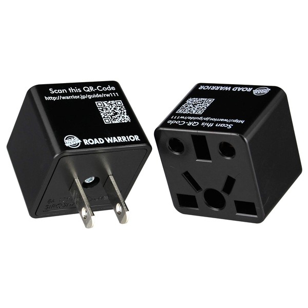 [2 Pack] ROAD WARRIOR US Plug Adapter EU/UK/China/Australia/India/Brazil to USA