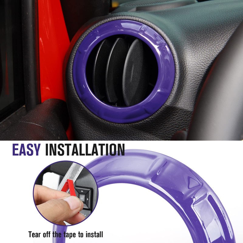 4PCS Center Console Dash Air Conditioner Vent Cover Trim Interior