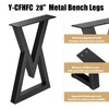 Y-CFHFC 28 Inch Metal Desk Table Legs, Heavy Duty Industrial