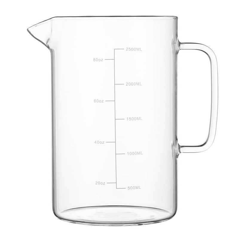 Glass Water Pitcher with Scale Line, Dinner Table jug, Large