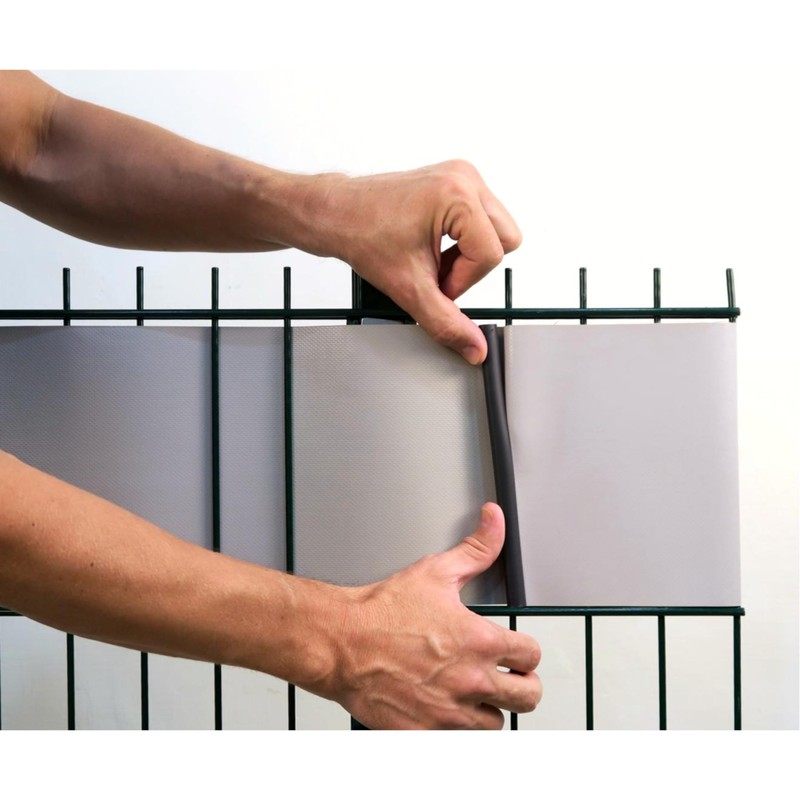 Workinghouse Premium Privacy Screen, Clamping Strips for Mounting (Light Grey