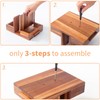 Napkin Holder for Table, Wooden Napkin Holder with Salt and