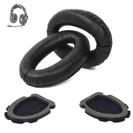 A20 Headset Replacement Ear Pads Ear Cushions Kit Compatible with Bose Aviation Headset X A10 A20 Headphone Ear Cups Ear Cover Earpads Repair Parts Memory Foam Earpads(Black)