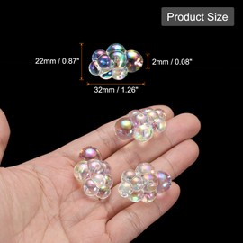 CoCud Bubble Clusters for Miniature Dollhouse Bathtub, 1:16 Scale Acrylic Iridescent Clear Bubbles - (Applications: for DIY Craft, Fairy Beach Decor), l