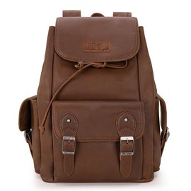 Wrangler Genuine Leather Backpack - Color: Brown