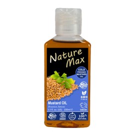 Nature Max Mustard Oil Essential Oils Pure Natural Undiluted Pure for Hair Skin Food & Kitchen Care Cold Pressed Premium (1Pack = 3.38 oz / 100 ml) زيت الخردل