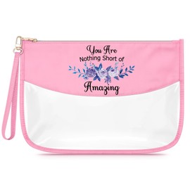 Sfodiary Inspirational Makeup Bag Gifts for Women Motivational Birthday Graduation for Daughter Sister Encouragement Christmas Friendship Gifts for Friends Mom Cosmetic Bag Travel Pouch