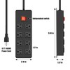 HHSOET Metal Magnetic Power Strip, 8 Outlet Mountable Socket, Wall