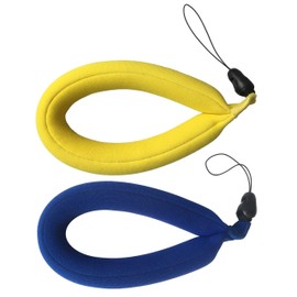 Everything But Stromboli Waterproof Camera Float Strap Blue/Yellow 2 Pack Floating Wrist Lanyard for GoPro Hero, Phones, Underwater Action Camcorder
