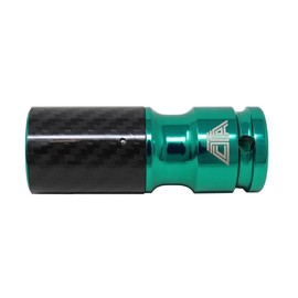 CTA Tools 4254 Metric Lug Socket 22mm with Carbon Fiber Sleeve for Car Maintenance Tools, Includes Finger-Width Divot for Easy Use, Green Color-Coded, Compatible with ½-Inch Drive Tools