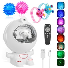 Vicloon Astronaut Projector, LED Starry Sky Projector with Timer & Remote Control, 7 Mist Modes, 3 Star Modes, Adjustable Brightness and Speed, Gift for Children and Adults