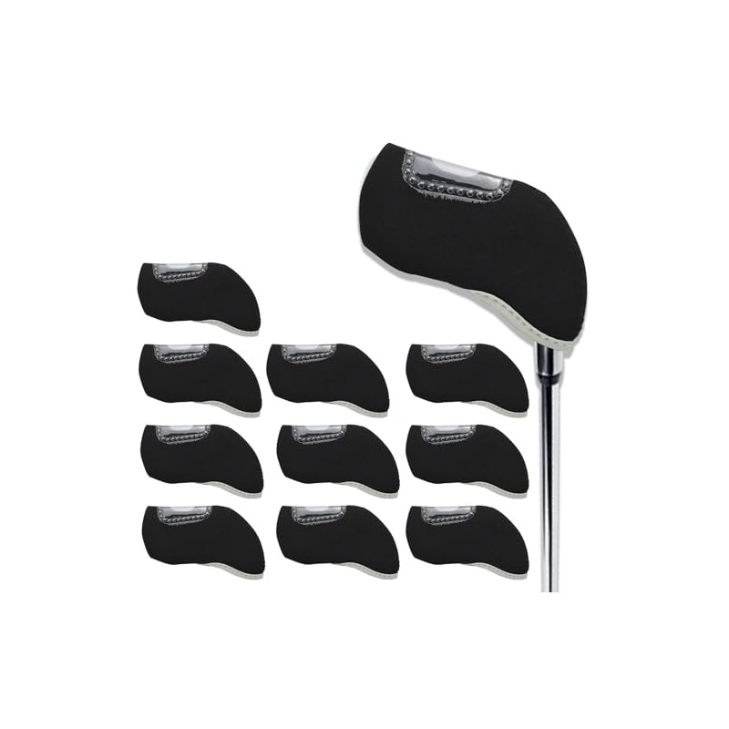 10Pcs Golf Covers Golf Wedge Headcovers Golf Club with See