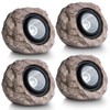 HQIAN SAT 4 Pack Solar Garden Lights Outdoor Super Bright