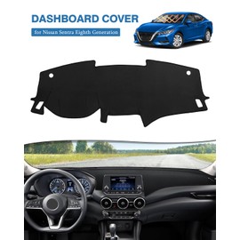 FIILINES Compatible with Dash Cover 2020-2022 Nissan Sentra Dashboard Mat Cover Sunshade Nonslip Mesh Protector No Glare