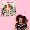 Beautiful Robins Christmas Card - Wishing You A Very Merry