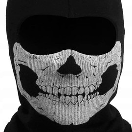 COD Ghost Mask Skull Balaclava Skeleton Costume Full Head Ski Snood Mask Knitted Windproof Warmer Headwear for Bike Skateboard Motorcycle Snowboard Outdoor Sport