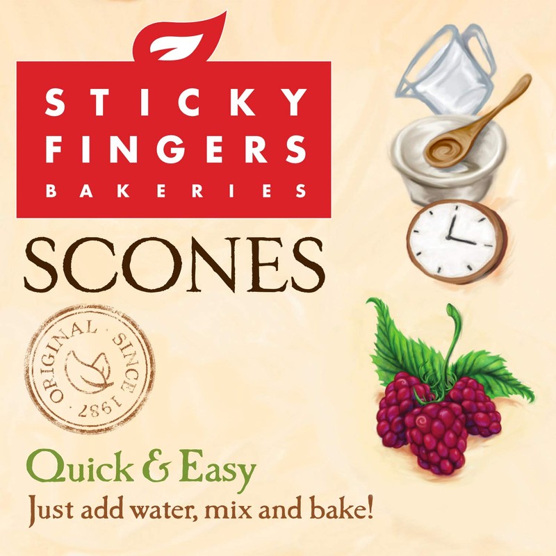 English Scone Mix with Raspberry by Sticky Fingers Bakeries –