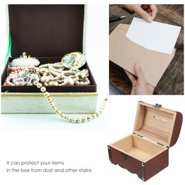 Treasure Chest Money Box with Lock: Wooden Money Saver for Cash Treasure Chest for Prizes Gem Pirate Cash Piggy Bank Retro Trinket Case Vintage Coin Jar Kid Piggy Bank Coins