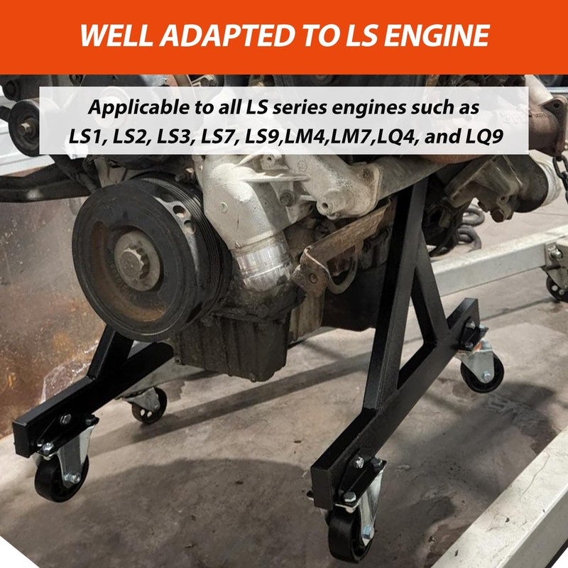 LEQEE Engine Stand for LS Engines Cradle Compatible with V8