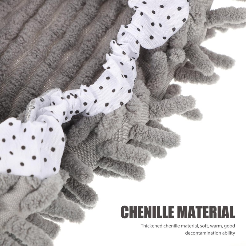 NOLITOY 2 Pairs Floor Cleaning Mop Socks Foot Home Chenille
