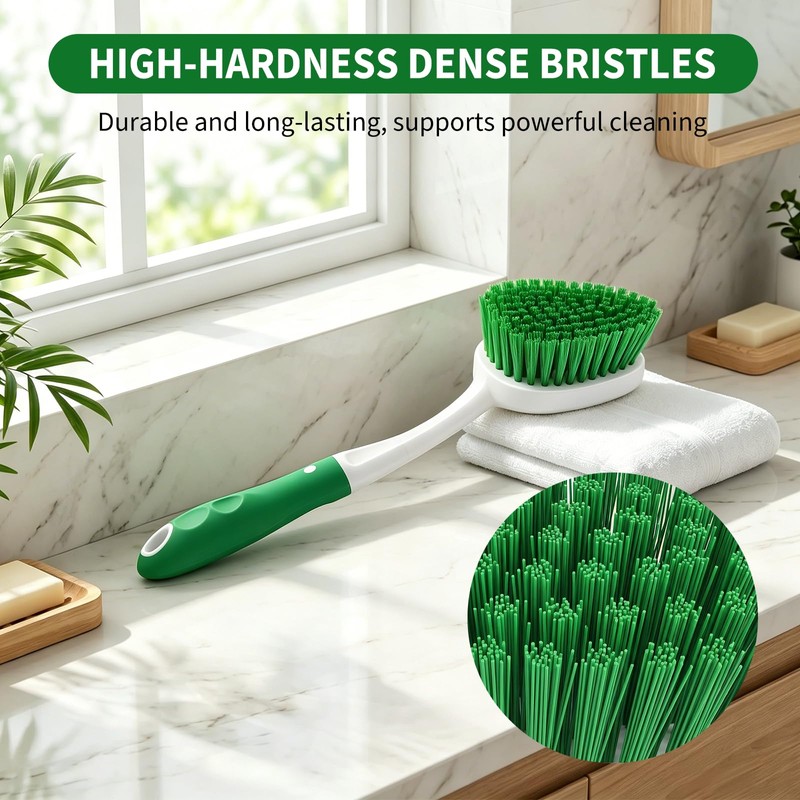 Scrub Brush Set of 4 Pack, Heavy Duty Shower Cleaning
