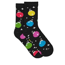 Tipsy Elves Black Christmas Bulb Socks for Women OSFA