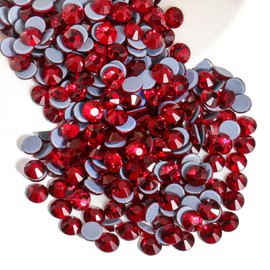 Beadsland Hotfix - 1440 diamantes de imitación de cristal con parte trasera plana para manualidades, ropa, decoraciones de bricolaje, Siam oscuro, SS2