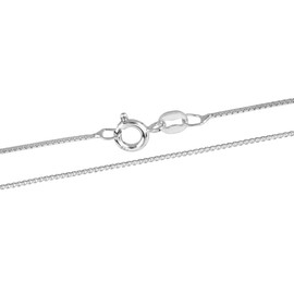 AeraVida Stylishly Sleek 0.5 mm Box Chain 20 Inch .925 Sterling Silver Necklace