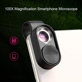 APL-MS001 Mini Portable Smartphone Microscope 100X Magnification Built-in LED Light with Universal Clip for Plant Exploration Textile Jewelry Circuit Board Inspection BBZY