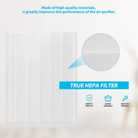 Smilyan 116130 Filter H Replacement True HEPA for Winix 5500-2 and AM80 Air Purifier, 3 Pack HEPA Filter Only (3 Hepa Filters)