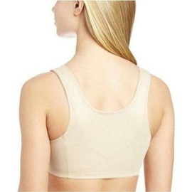 Exquisite Form 5100531 Women's FULLY Wireless Cotton Back & Posture Support Bra with Front Closure & Lace