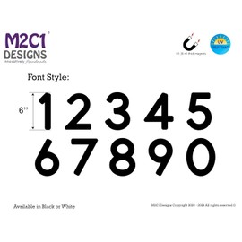 Magnetic Numbers - 6 inch Tall,For garage, House, Office, Apartment, Hotel, Restaurant, Bar, Cafe, Kitchen, Weather Resistant UV Vinyl (Matte Black or White) (Number 9, BLACK)