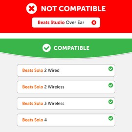 WC SweatZ Beats Solo - Sweat Earpad Covers For Beats Solo 3 & Beats Solo 2, Made By Wicked Cushions | Sweatproof, Washable & Preserves Comfort | Gold Marble