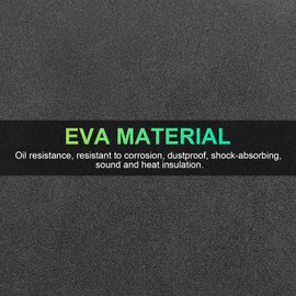 Mobestech 5 Pcs Square EVA & Rubber Anti-Vibration Pads (Black) - Shock Absorption for Doors, Cabinets, Tables