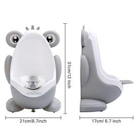 Frog Potty Training, Children's Toilet for Toddlers and Preschoolers, Suitable for Indoor and Outdoor Use (Crown Grey)
