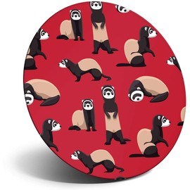 Destination Vinyl ltd Magnet for Refrigerator, Fridge - Cute Ferret Animal Rodent for Office, Cabinet and Whiteboard, Magnetic Stickers, 3270