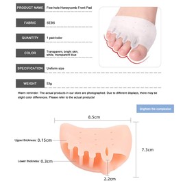 XFSRG Silikon Zehentrenner Hyggear Ballenzeh Korrektoren Weiche Gel Zehenabstandshalter zur Korrektur von Ballenzehen Atmungsaktiv Hammerzehen Korrektor Zehenstrecker für Damen Herren (A)