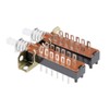 uxcell Interlock Push Button Switch Piano Type 4PDT 12 Pin