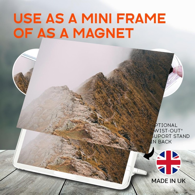 Classic Rectangle Magnet with Stand - Helvellyn Mountain Lake District