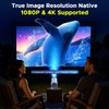 Mini Projector with WiFi and Bluetooth, Built-in Rechargeable Battery Support