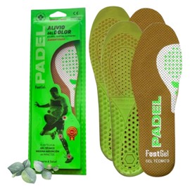 Footgel Padel Insoles 2 Pairs Gel Insoles for Men and Women Breathable Comfortable Stabilizers Prevent Injury Foot Pain Knee Lumbar Size 6 to 8