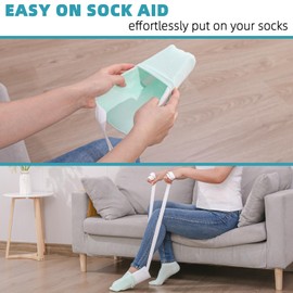 Sock Aid Device Sock Assistance Device Sock Helper for Seniors, Pregnant, Unable to Bend, Sock Puller Aid Easy on and off