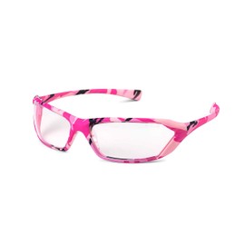 Gateway Safety 23PC80 Metro Ultra-Stylish Eye Safety Glasses, Clear Lens, Women, Pink Camo Frame