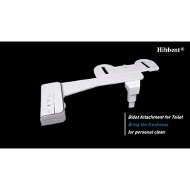 Hibbent Bidet Fresh Water Dual Spray Kit Non Electric Toilet Seat Attachment Cold Wash