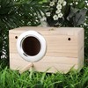 ANCLLO Durable Parakeet Nest Box Bird House Budgie Wood Breeding