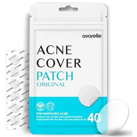 AVARELLE Acne Cover Patches, Eligible Hydrocolloid Pimple Patches for Face with Tea Tree Oil, Korean Skincare Zit Patches for Face | HSA Store Eligible Items | Vegan, Cruelty-free